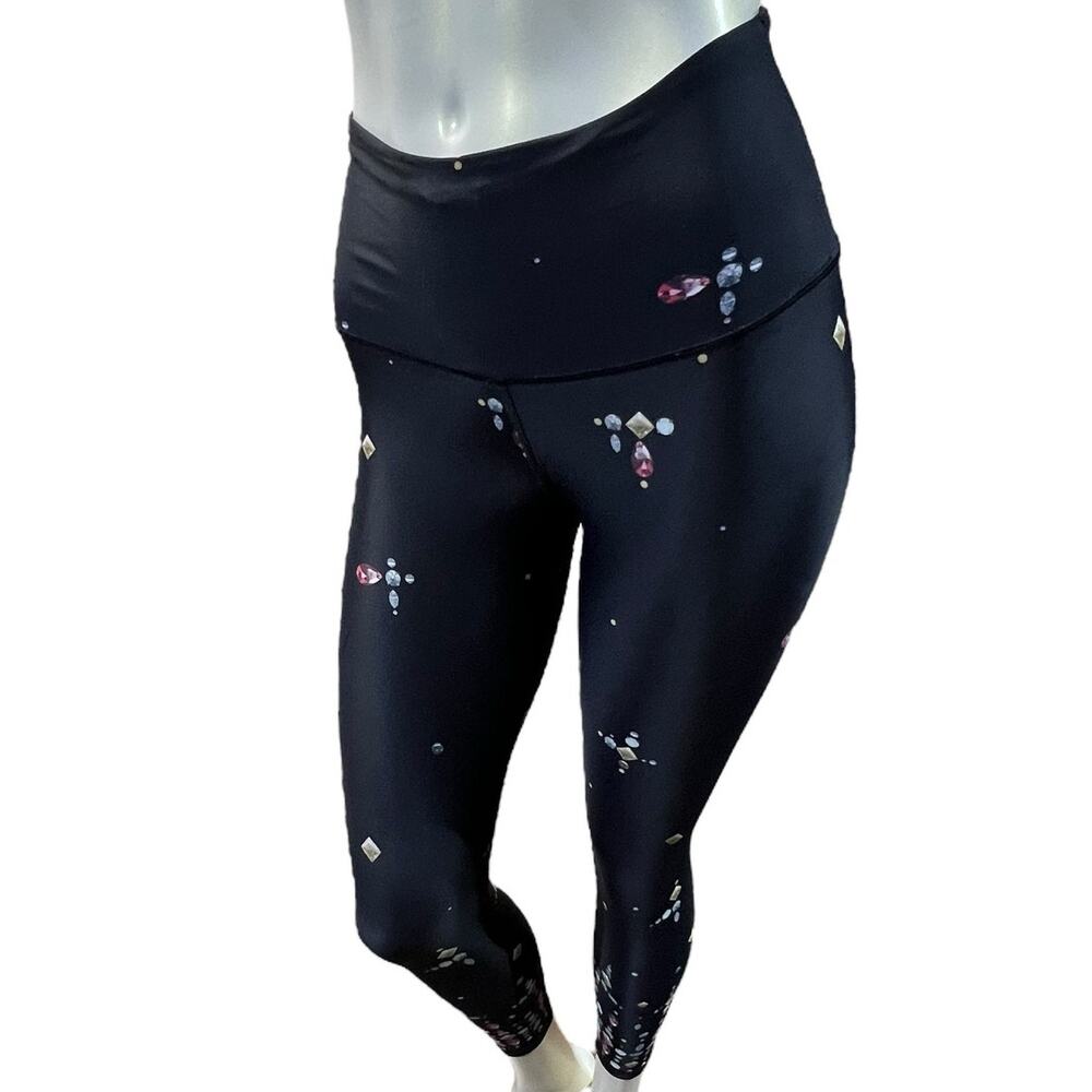 Victoria's Secret Black & Gemstone Print Leggings Small